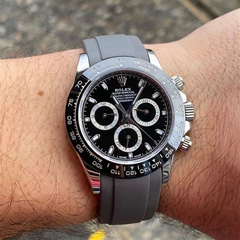 rolex daytona platinum rubber strap|Daytona Rubber Straps .